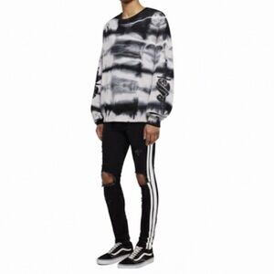 Amiri Black Skinny-Fit Striped Distressed Jeans Size 30 Like New!